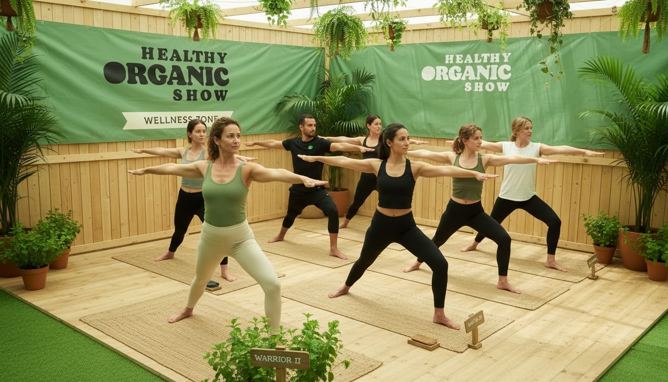Morning yoga session at the wellness area